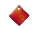 Cherry Cola Beach-Style Glass Curved Diamond Square Pendant 22mm
