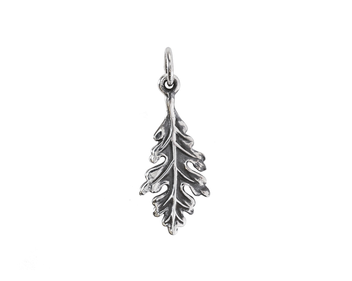 Nina Designs Sterling Silver Oak Leaf Charm 9x24mm