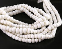 Java Glass White Graduated Gooseberry Beads 3-6x4-6mm