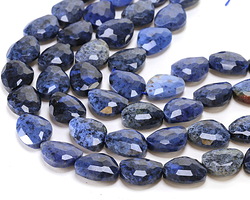 Dumortierite Microfaceted Puff Pear 13x16mm