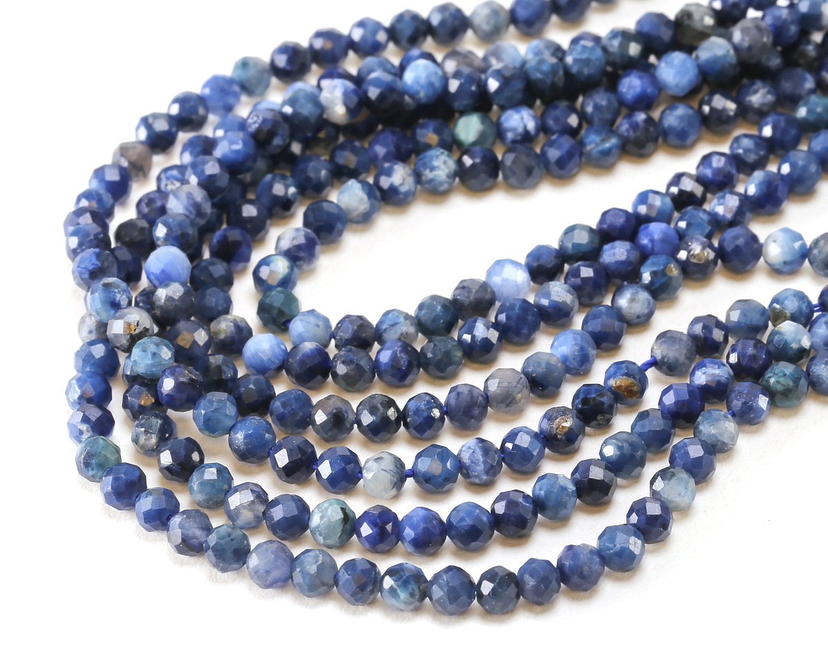 Blue Pietersite (A) Microfaceted Round 4mm