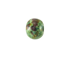 Mykonos Ceramic Foliage Watercolor Splatter Rondelle 10-11x13-14mm