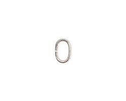 Nunn Design Sterling Silver (plated) Textured Oval Jump Ring 9x6mm, 17 gauge