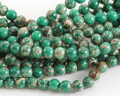 Emerald Impression Jasper Round 4mm