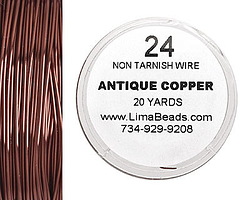 Parawire Antique Copper 24 gauge, 20 yards