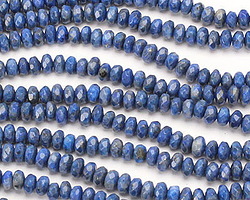 Denim Lapis Faceted Rondelle 4x6mm
