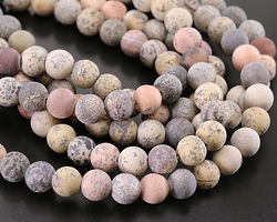 Artistic Stone (matte-dark) Round 8mm