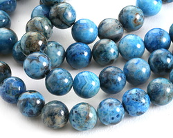 Larimar Blue Crazy Lace Agate Round 10mm