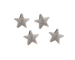 Antique Silver (plated) Star Focal Bead 6mm