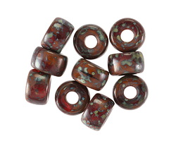 Czech Glass Campfire Picasso Roller 9mm