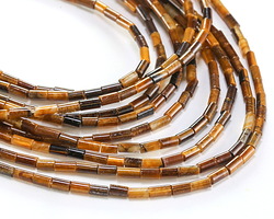 Tiger Eye Tiny Tube 4x2mm