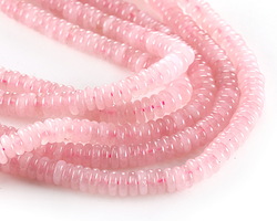 Rose Quartz Spacer Rondelle 2x6mm