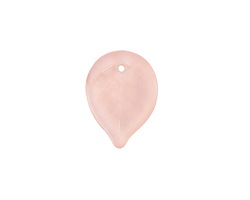 Czech Glass Matte Light Rose AB (on back) Leaf Drop 18x13mm