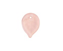 Czech Glass Matte Light Rose AB (on back) Leaf Drop 18x13mm