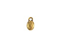 Nunn Design Antique Gold (plated) Faceted Oval Charm 10.6x6mm