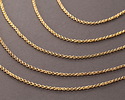 Hamilton Gold (plated) Tiny Double Rollo Chain, 5' Package