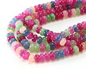 Wildflower Mix Agate Rondelle 5x8mm
