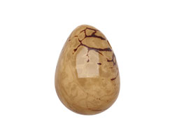 Tagua Nut Parchment Nugget (3-hole) 22-30x37-42mm
