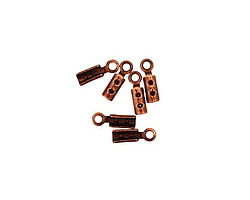 Antique Copper (plated) Foldover Crimp End 8x2.5mm