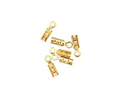 Satin Hamilton Gold (plated) Foldover Crimp End 8x2.5mm