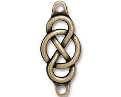 TierraCast Antique Brass (plated) Infinity Centerpiece Link 35x15mm