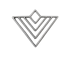 Zola Elements Antique Silver Finish Openwork Chevron Focal 30x24mm