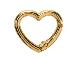 18K Gold (plated) X-Large Heart Clasp 30x26mm
