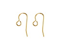 Gold (plated) Stainless Steel Earwire w/ Loop 20x8mm