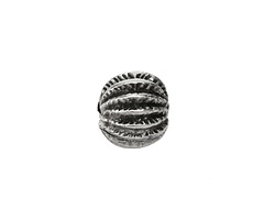 Mykonos Antique Silver (plated) Sea Urchin Round 12mm