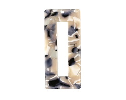 Zola Elements Black Pearl Acetate Rectangle Donut 22x49mm