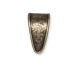 TierraCast Antique Brass (plated) Hammertone Pinch Bail 13x15mm