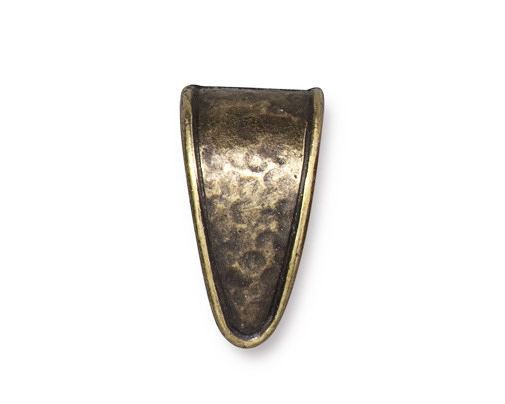 TierraCast Antique Brass (plated) Hammertone Pinch Bail 13x15mm