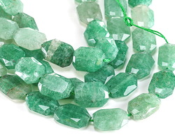 Green Strawberry Quartz Microfaceted Flat Slab 16x12mm