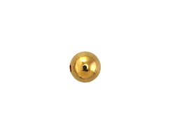 Gold (plated) Round (large hole) Bead 8mm