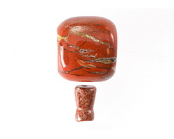 Red Jasper Barrel Guru Bead 16mm