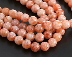 Sakura Golden Sunstone Round 10mm