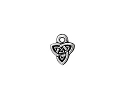 TierraCast Antique Silver (plated) Celtic Triad Charm 8x10mm