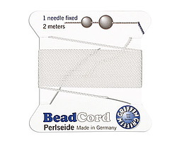 White Griffin Nylon Beading Cord Size 6 (0.7mm), 2 meters