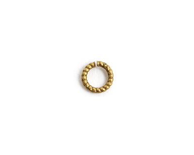 Nunn Design Antique Gold (plated) Textured Jump Ring 6mm, 16 gauge