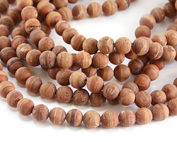 Tibetan (Dzi) Agate (Matte) Banded Round 8mm