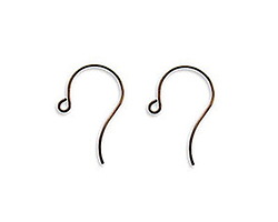 Vintaj Natural Brass Round Loop Earwire 15x20mm