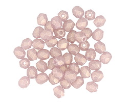 Czech Glass Sueded Gold Medium Amethyst Fire Polished Round 4mm