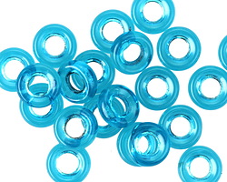 Czech Glass Teal Ring 9mm