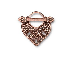 TierraCast Antique Copper (plated) Temple Ring Toggle Clasp 18x21mm, 22x4mm bar