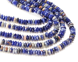 Orange Sodalite Faceted Spacer Rondelle 2x5mm