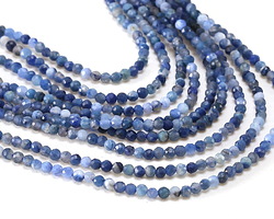 Blue Pietersite (A) Microfaceted Round 2mm