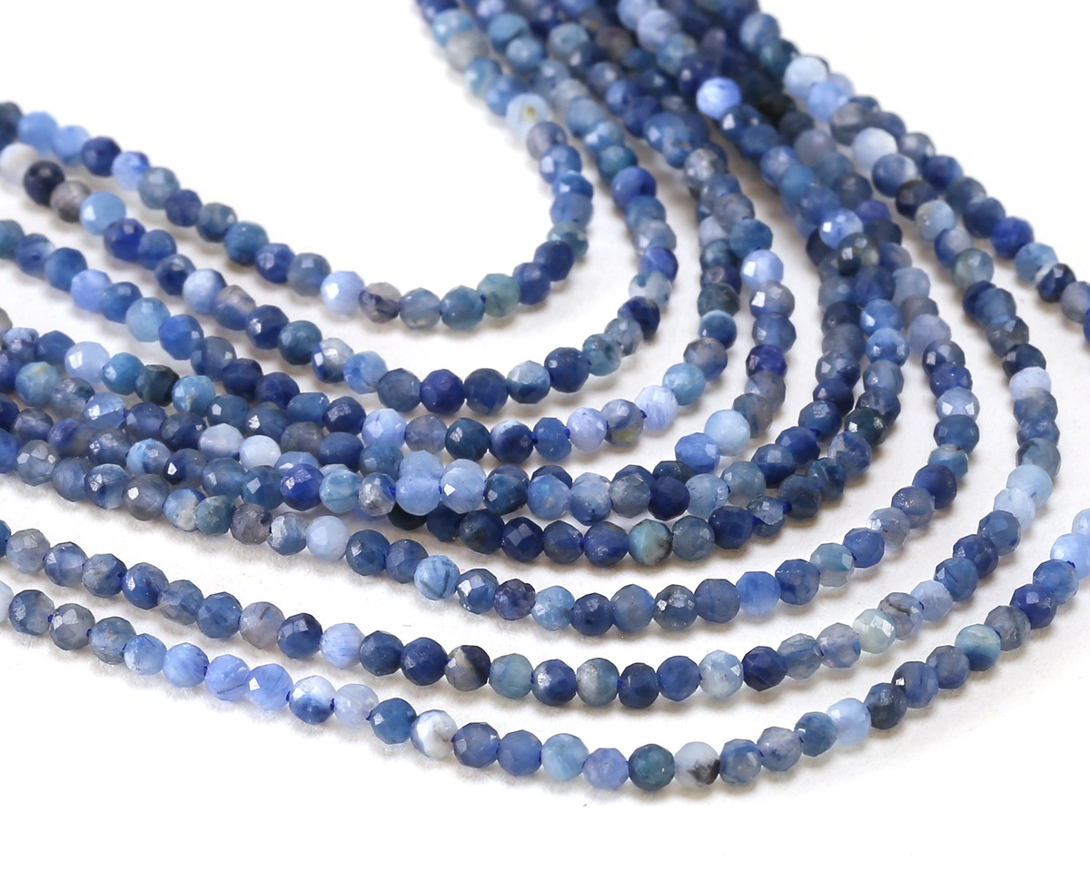 Blue Pietersite (A) Microfaceted Round 2mm