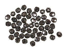 Czech Glass Gunmetal Fire Polished Round 4mm