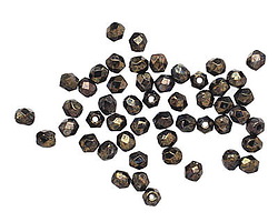 Czech Glass Metallic Gold/Topaz Fire Polished Round 3mm