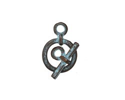 Mykonos Copper (plated) Patina Small Simple Toggle 13x19mm, Bar 16mm